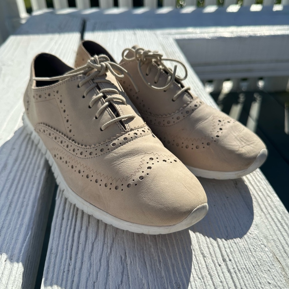 Women’ Beige Cole Haan Zerogrand Sneakers - Casual Dress Shoes